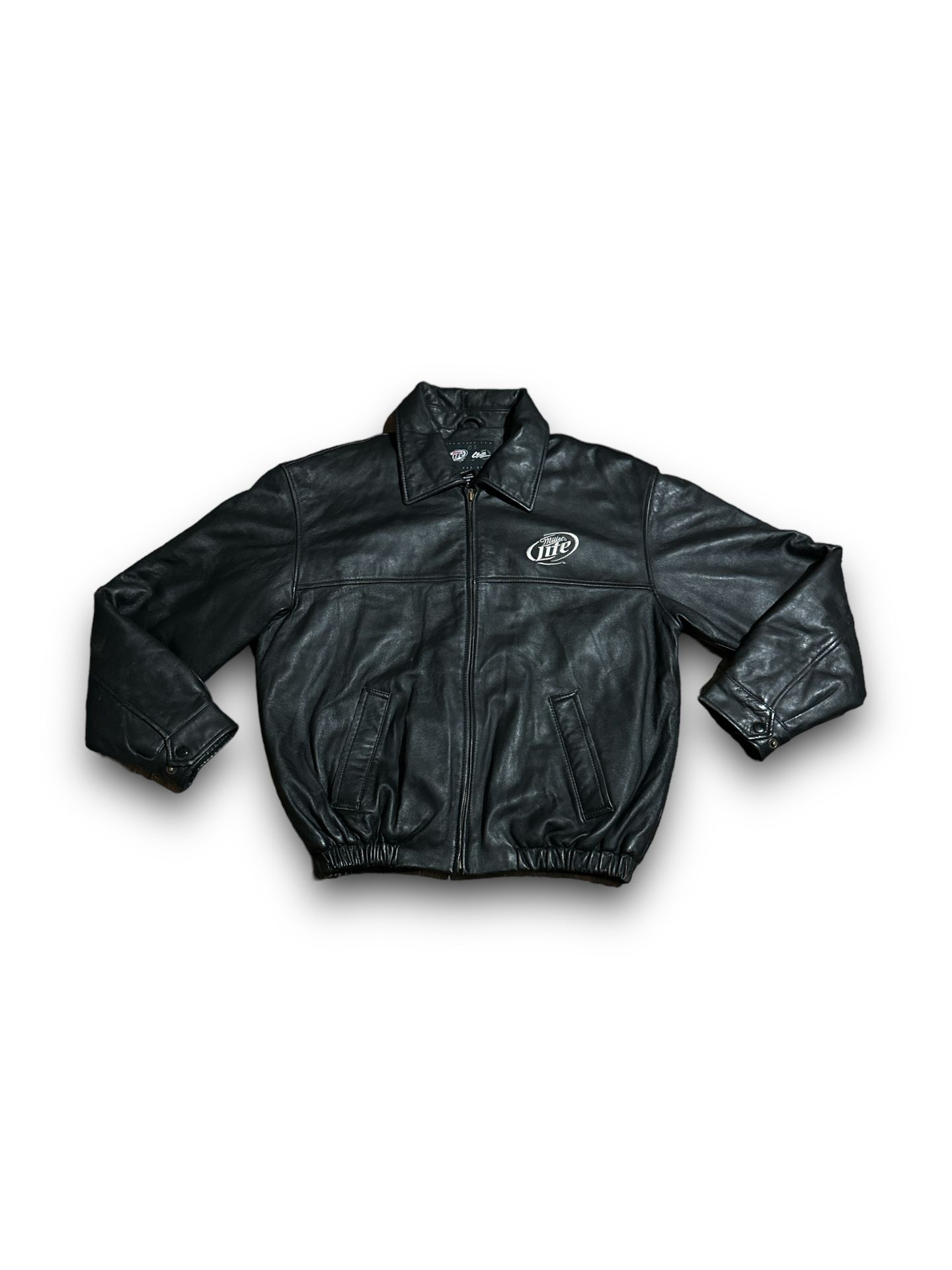 Vintage Harley Davidson Miller Lite leather jacket 