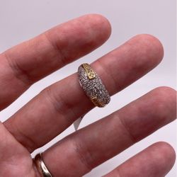 Diamond & Gold Fancy Ring (0.78 C.t) Certified!