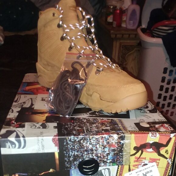 Jordan retro 9 boots. “Wheat”