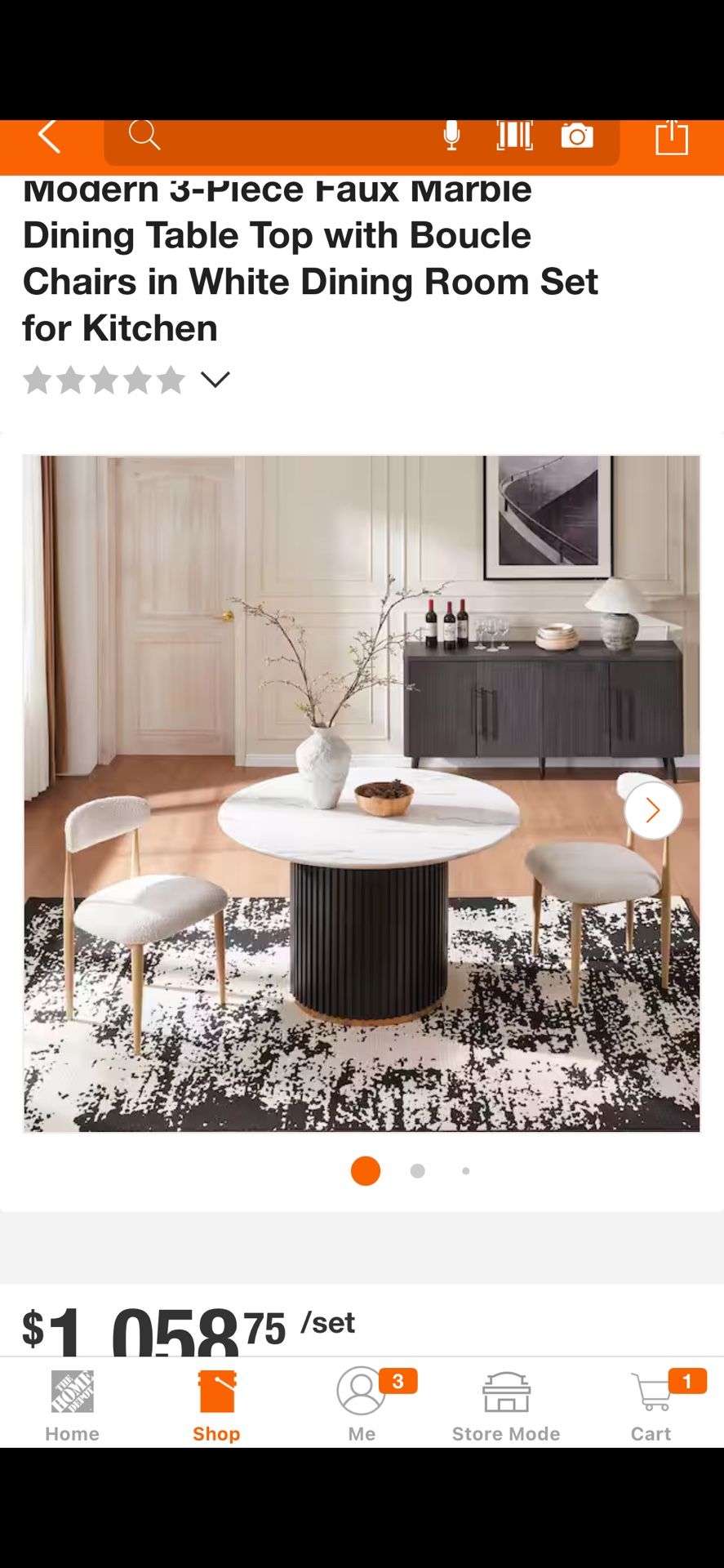 Modern Bistro Set Dining Table 2 Chairs