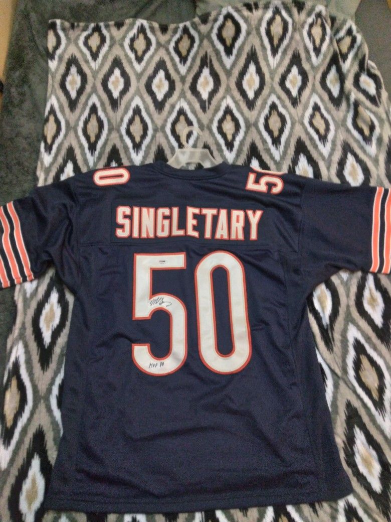 OFFICIAL SIGNATURE MIKE SINGLETARY THROWBACK JERSEY 