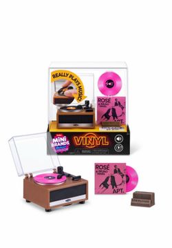 ZURU Mini Brands Mini Record Player Diorama Really Plays Music ROSÉ Bruno Mars