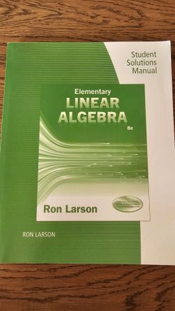 Elementary Linear Algebra Students Solutions Manual