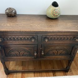 Antique Buffet Table Solid Wood  