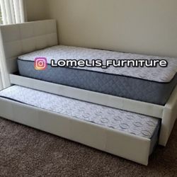 Twintwin White Trundlee With Ortho Matres!!!!