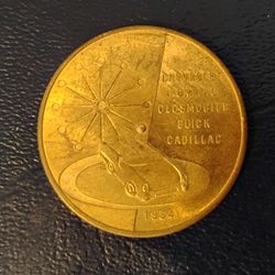 GM Motorama 1954  medallion medal coin token 1.5" Cad Pontiac Olds Buick Chevy