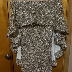 Gold Sequin Dress