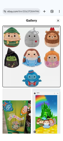RARE Wizard of Oz 85th Anniversary Original 8"-10 Squishmallows Complete Set NWT