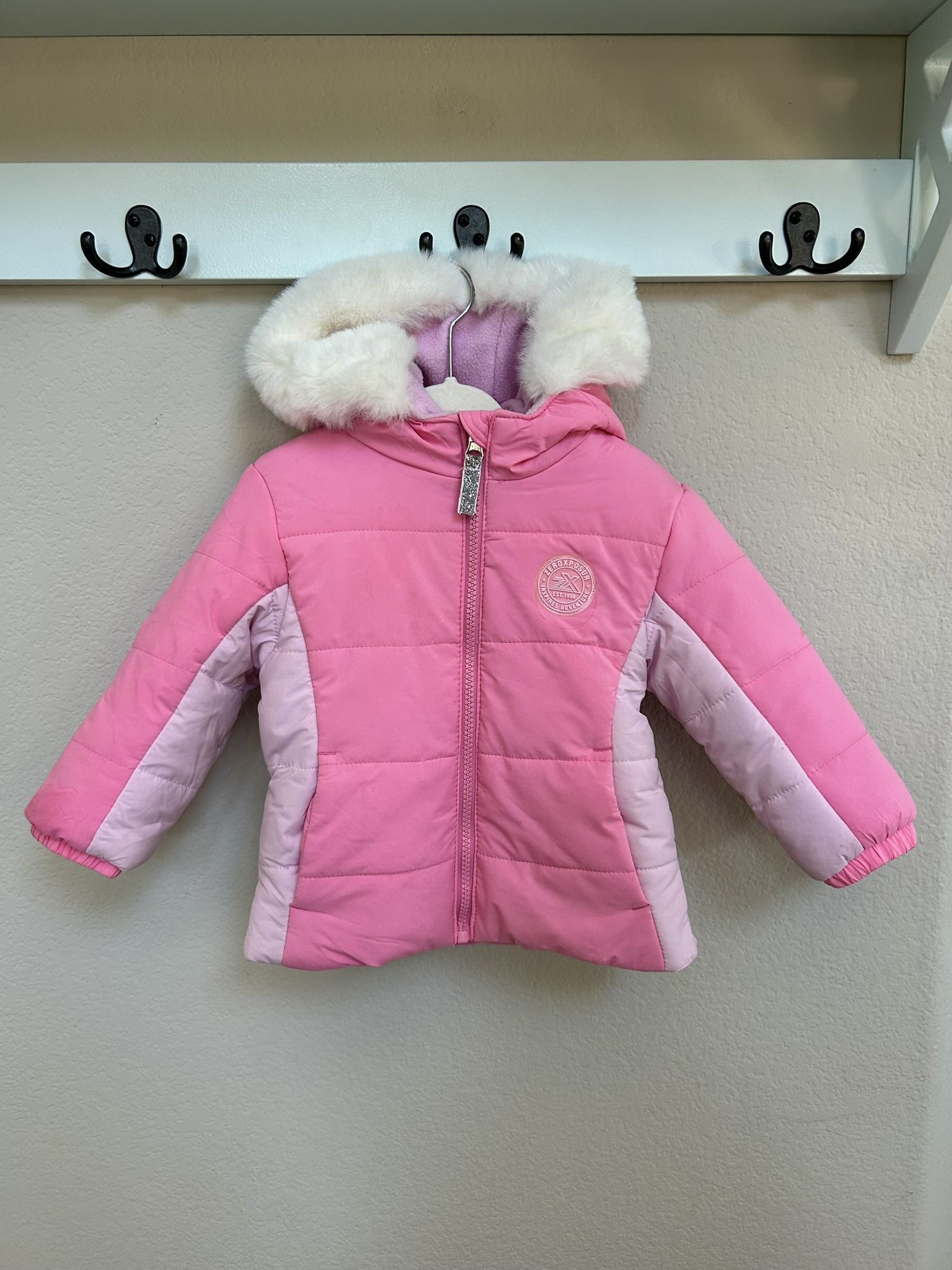 XeroXposur Toddler Girls 12-18M Pink Heavyweight Snow Jacket