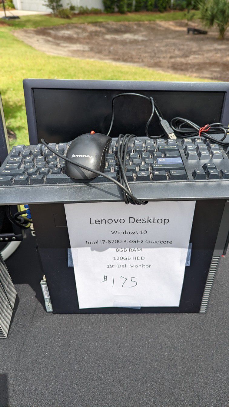 Lenovo Desktop With 19" Monitor
