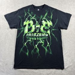 Billie Eilish Graphic T-Shirt Green Lightning Official Merch Men’s M Black#711