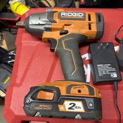 Ridgid 18V 1/2" Impact Wrench  2 Ah Battery & Charger 