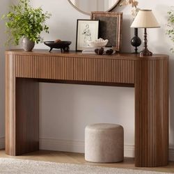 Onbrill
55 Inch Console Table with 2 Drawers, Fluted Entryway Tables with Storage,