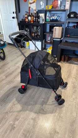 Pet stroller - new - with cup holders