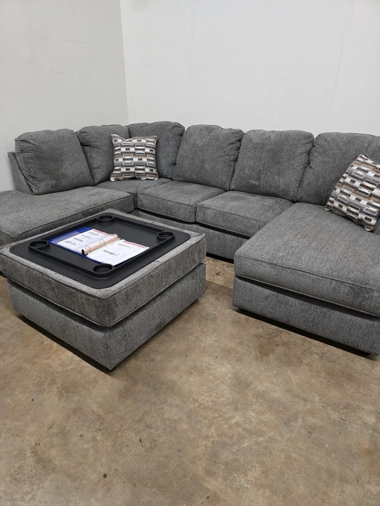 New Plush Gray Sectional