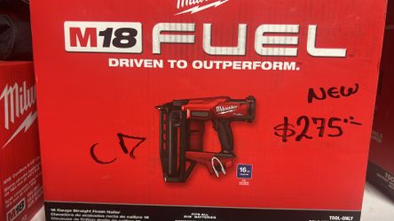 MILWUAKEE M18 FUEL BRUHLESS 16ga  FINISH NILER TOOL ONLY NEW