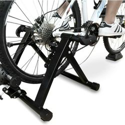 Balance From Bike Trainer Stand Steel Bicycle Exercise Magnetic Stand with Front Wheel Riser Block
