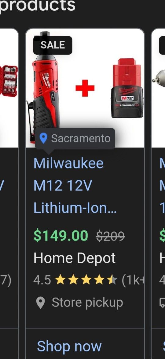 3/8 MILWAUKEE M12 RATCHET IN EXCELLENT CONDITION