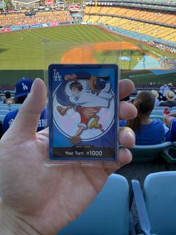One piece dodgers monkey d luffy promo collab card