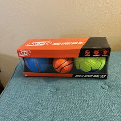 NERF Multi-Sport Ball Set – Football, Basketball & Soccer Ball