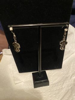 Vintage Retired Key Dangle Harley Davidson Earrings 