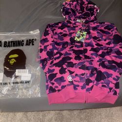 Purple Camo Shark Bape Jacket