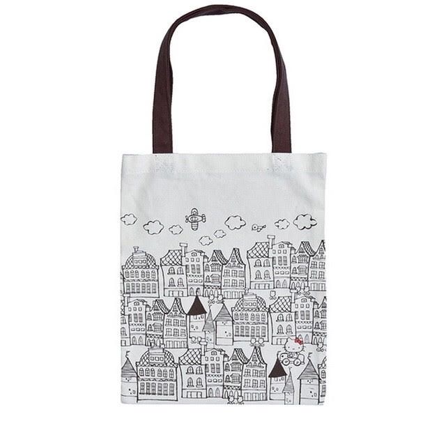 Japan Sanrio Hello Kitty Canvas Tote Bag