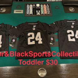 TODDLER STITCHED LAS VEGAS RAIDERS JERSEY SIZE 2T3T, 4T5T, 6T7T Ships Same Day If Ordered Before 3pm PST