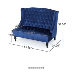 Royal Blue Sofa Used (Price Negotiable)