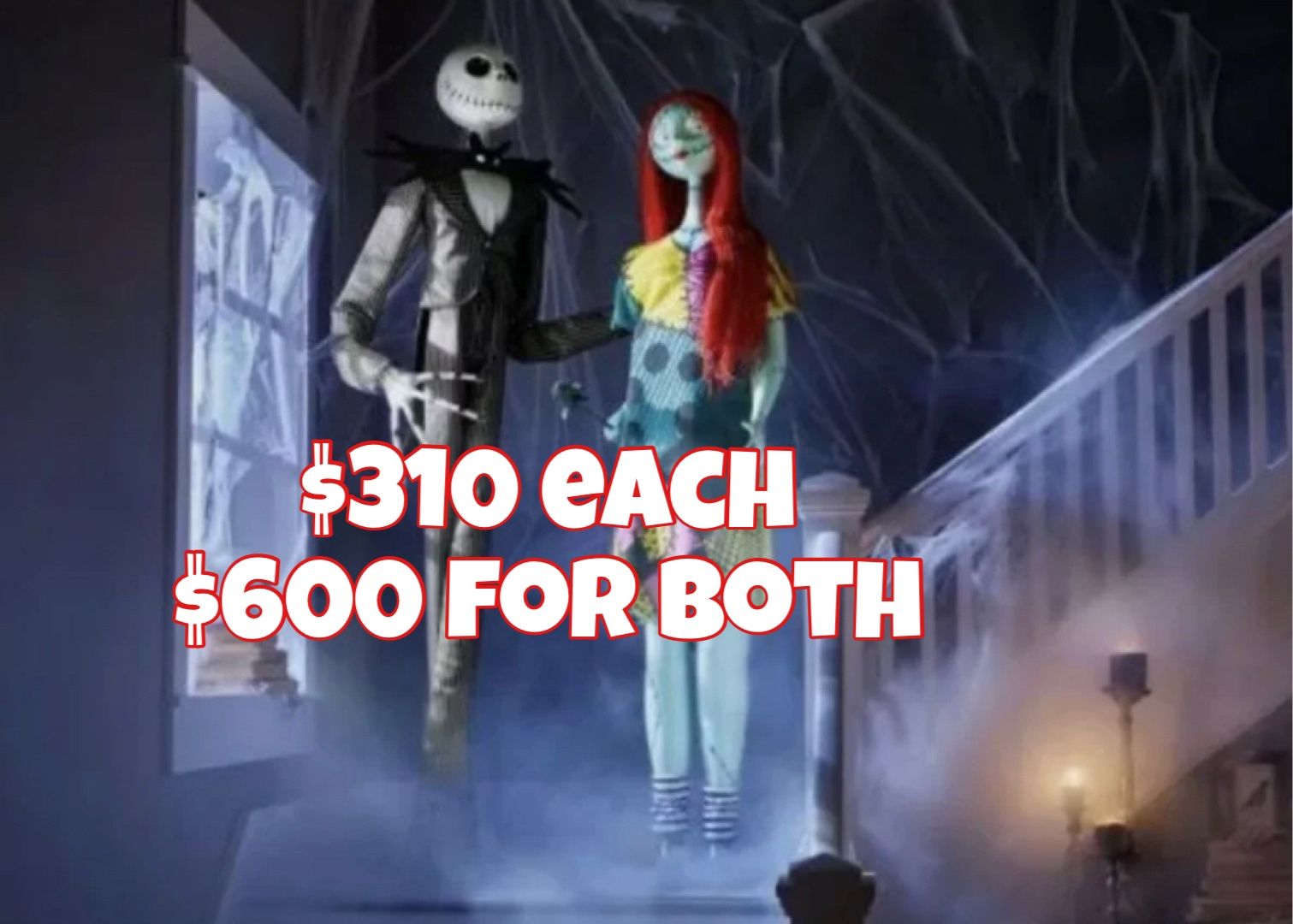 Halloween Jack Skellington And Sally Animatronic