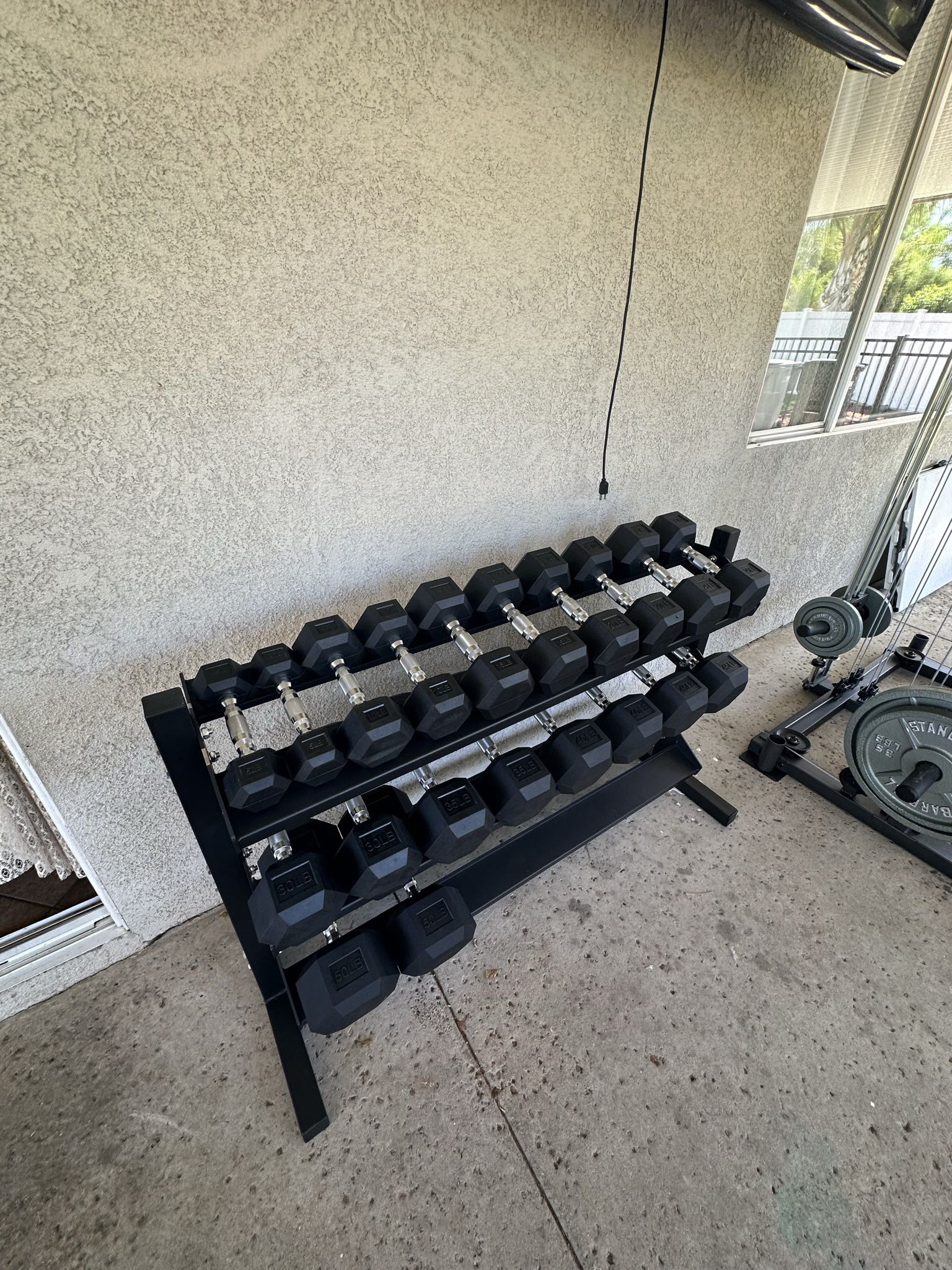 5-50lbs Dumbbells w/Rack