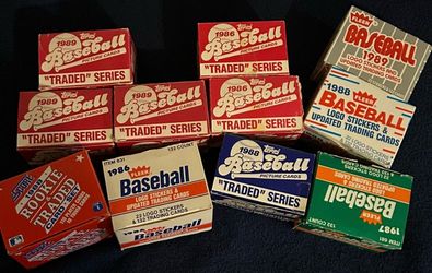 Vintage Baseball Traded Update Card Lot Topps/Fleer Score 11 opened/incomplete Boxes
