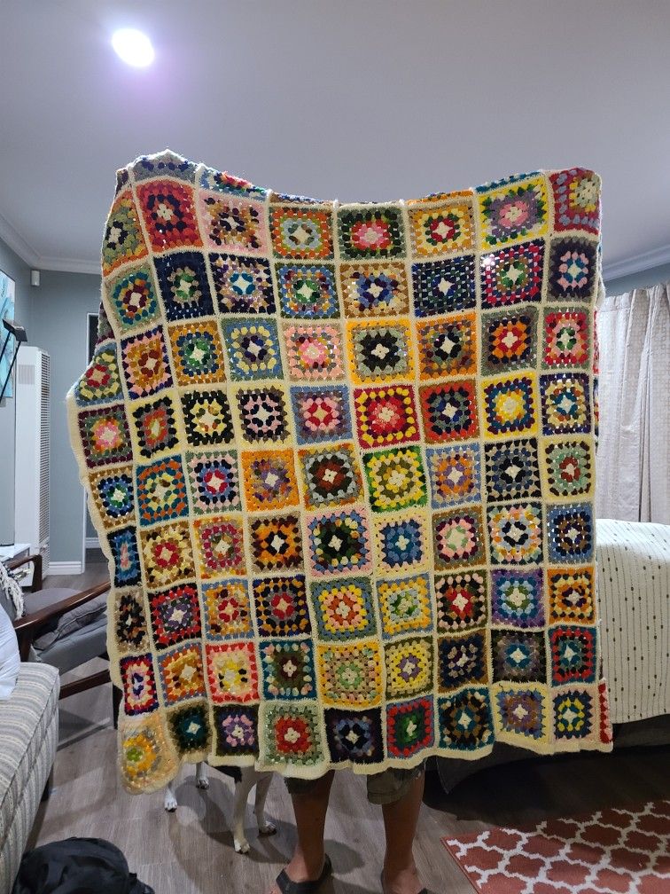 Crochet blanket.