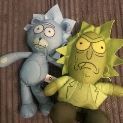 Adult Swim Rick and Morty Plush Set of 2 Plush Lot 