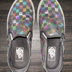 Iridescent Check Vans