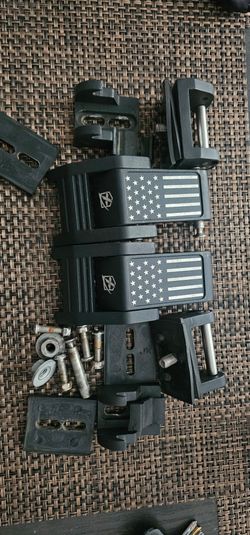 Jeep Wrangler Aluminum Hood Latch with U.S. Flag