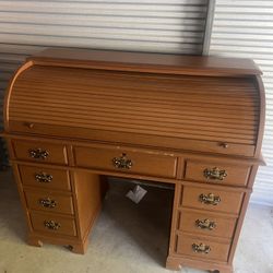 Beautiful Wooden Roll top Desk
