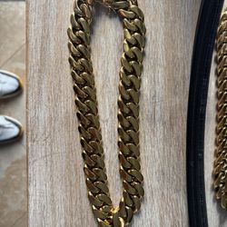 NEED GONE 20in Gold Cuban