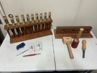 High End Woodworking Chisel Setup with Woodpeckers Marking