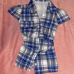 Women/Girls Plaid Blouse