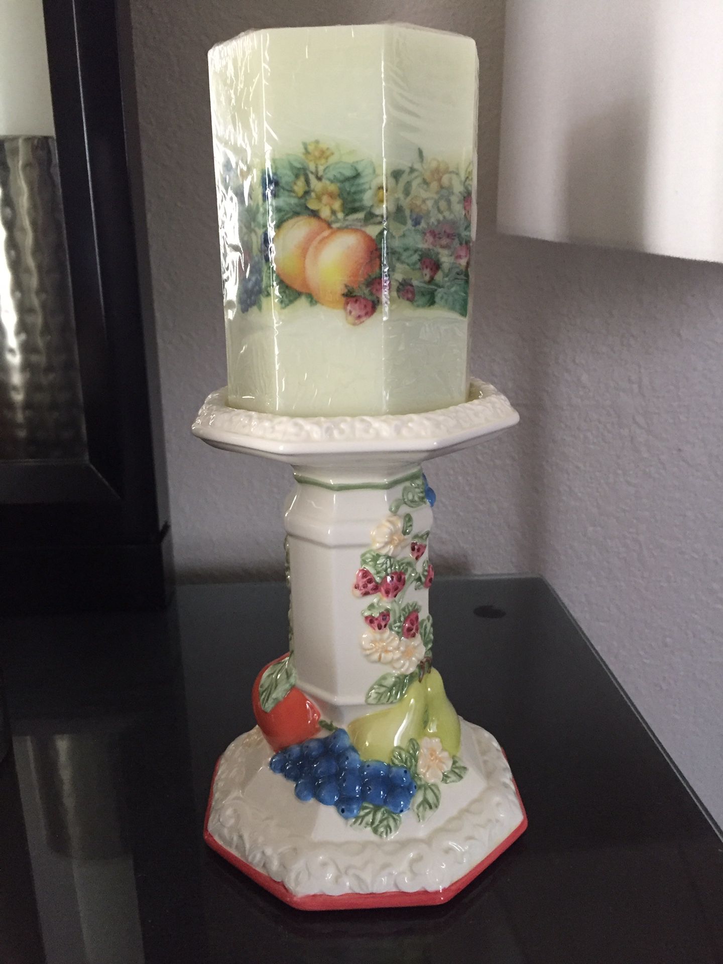 New candle holder with candle