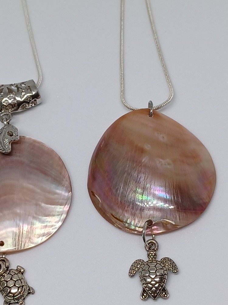 NEW, Mother Of Pearl Necklaces, Hawaii, Pink Color, Unique, Charms, Beach Jewelry, Coose One Or All