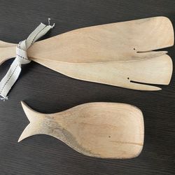 Boutique Whale Spoon Rest and Salad Tongs