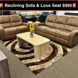 New Sofa And Love Seat  With 4 Recliners 
