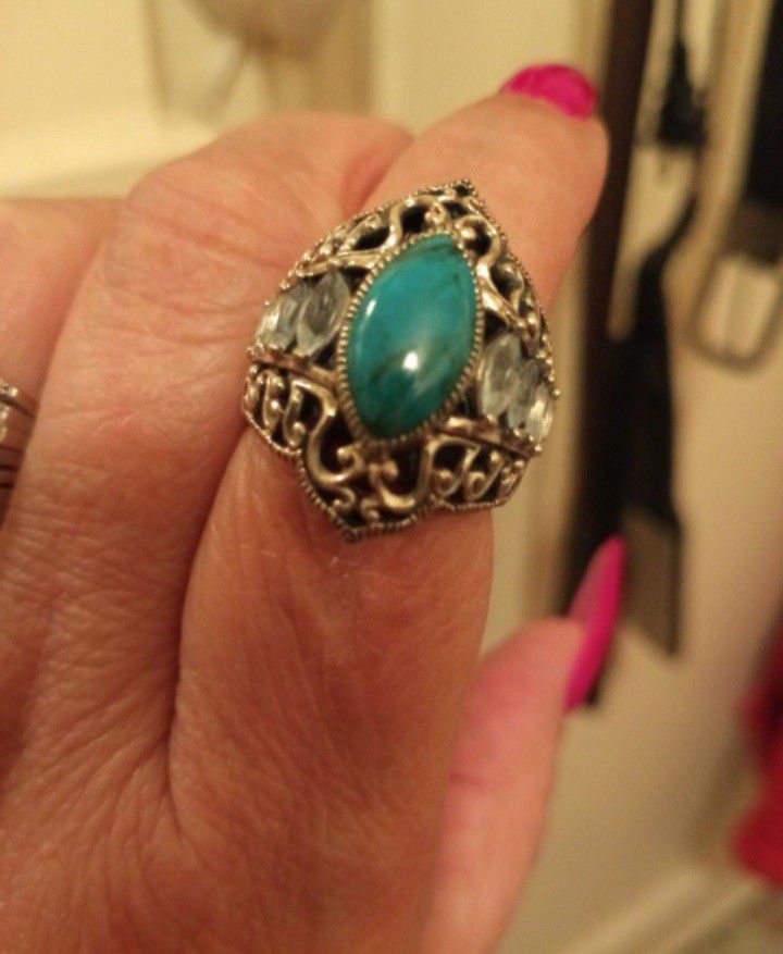 925.Silver. Turquoise Ring Size 7