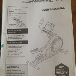 Elliptical- Nordic track 14.9 Commercial 