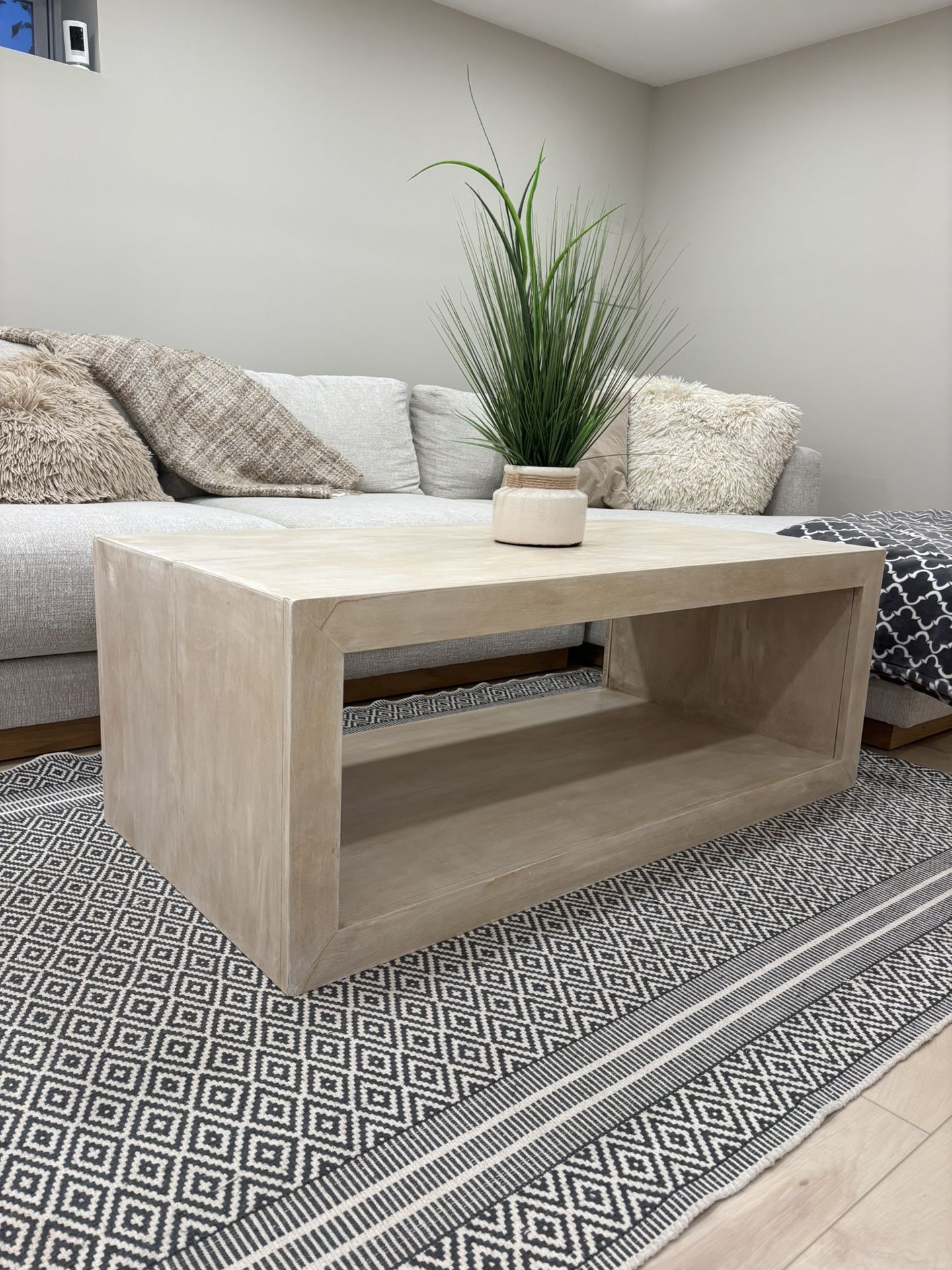 Handmade Modern Waterfall Coffee Table – Solid Birch, Custom Built