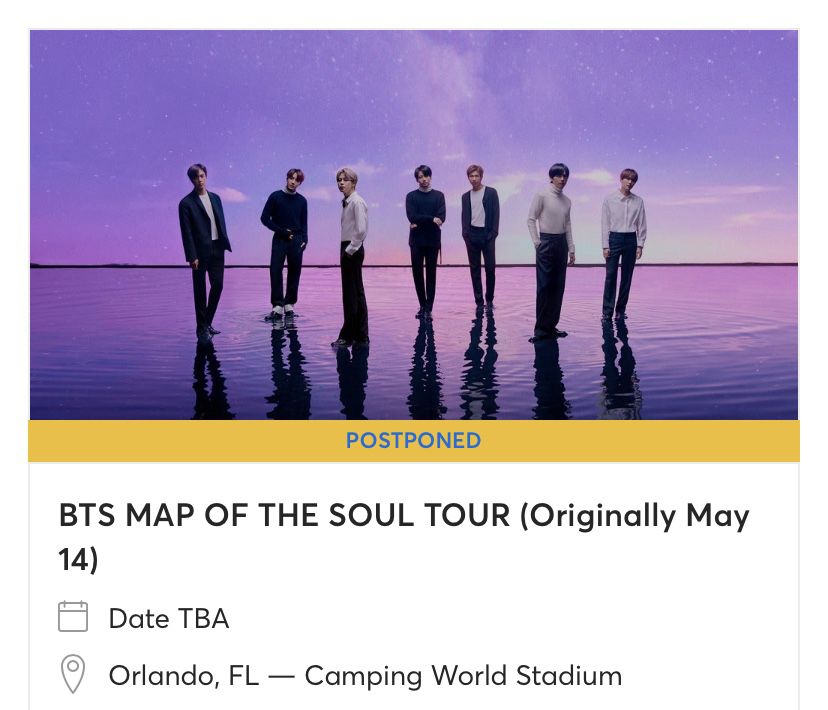 Selling BTS sold out Map of the soul concert