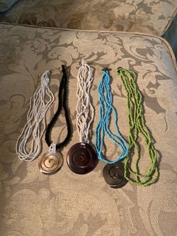 Set of five necklaces