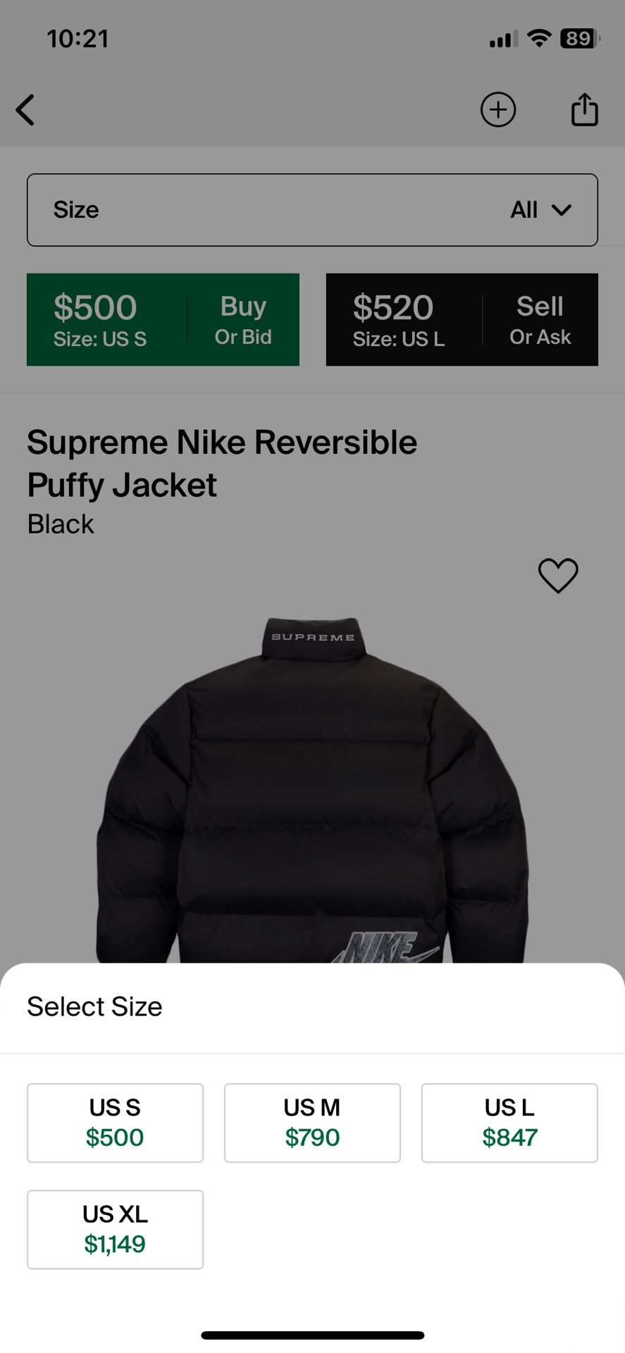 Supreme Nike Puffy Jacket 